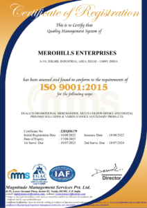 Merohills ISO 9001 2015 Certificate